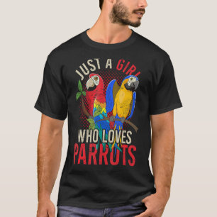 Exotic Bird Parrot Girls Women Tropical Macaw T-Shirt