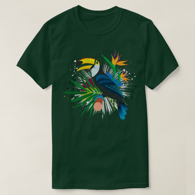 Exotic Bird Retro Toucan T-Shirt (Design vorne)