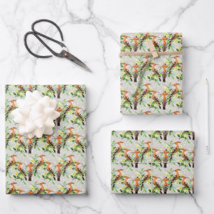 Exotic Birds On Lace Geschenkpapier Set