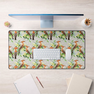 Exotic Birds On Lace Schreibtischunterlage