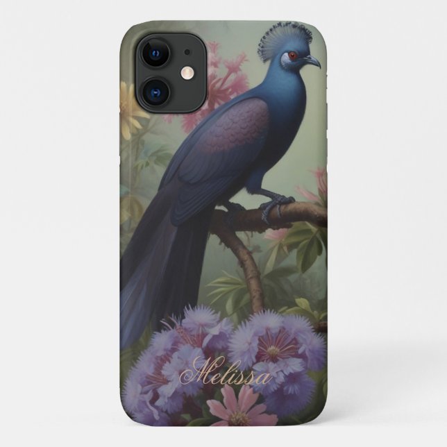 Exotic Blue Bird Script personalisieren Case-Mate iPhone Hülle (Rückseite)