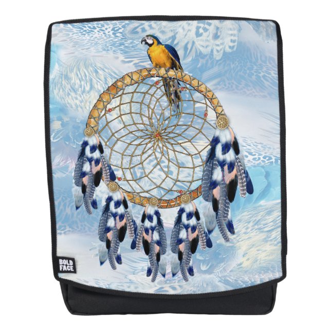 Exotic Blue Dream Catcher Flitterwochen Geschenk Rucksack (Vorderseite)