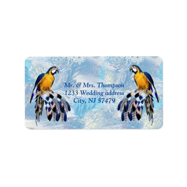 Exotic Blue Dream Catcher stationär Adressaufkleber (Vorne)