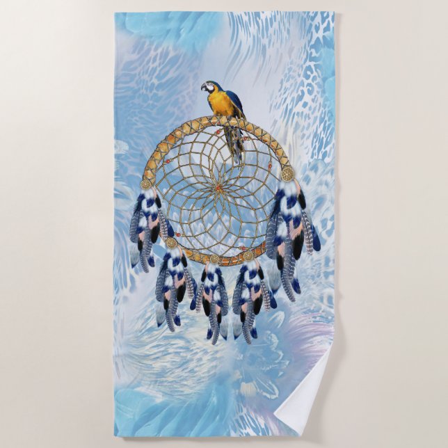 Exotic Blue Dream Catcher Strandtuch (Vorderseite)