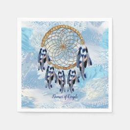 Exotic Blue Dream Catcher Wedding Decke Serviette