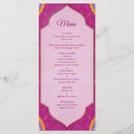 Exotic Blue Dream Catcher Wedding Menu Menükarte