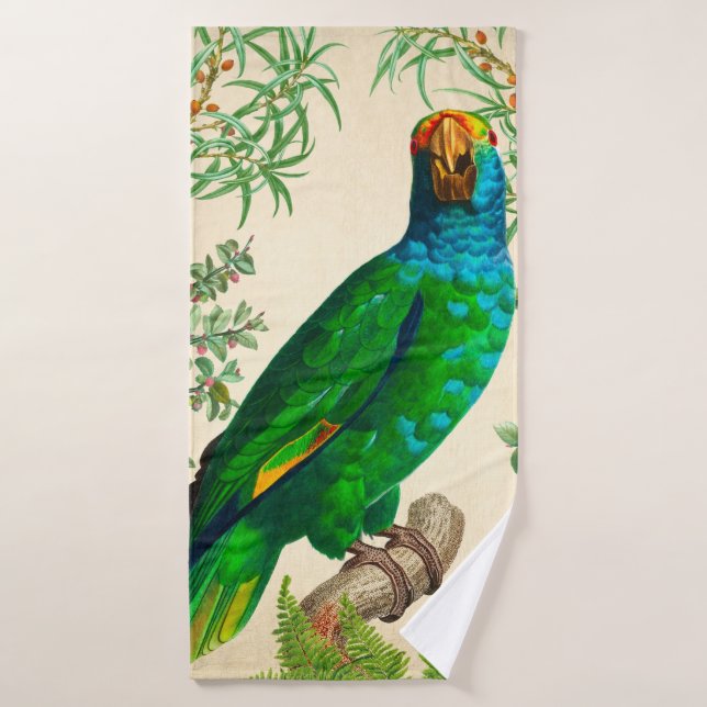 Exotic Blue Parrot Badhandtuch Set (Badehandtuch)