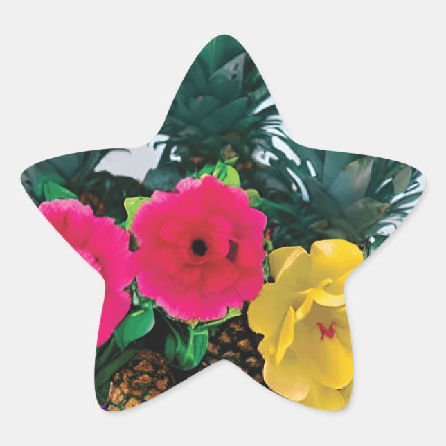 Exotic Blume Digital Graphic Aufkleber (Vorderseite)