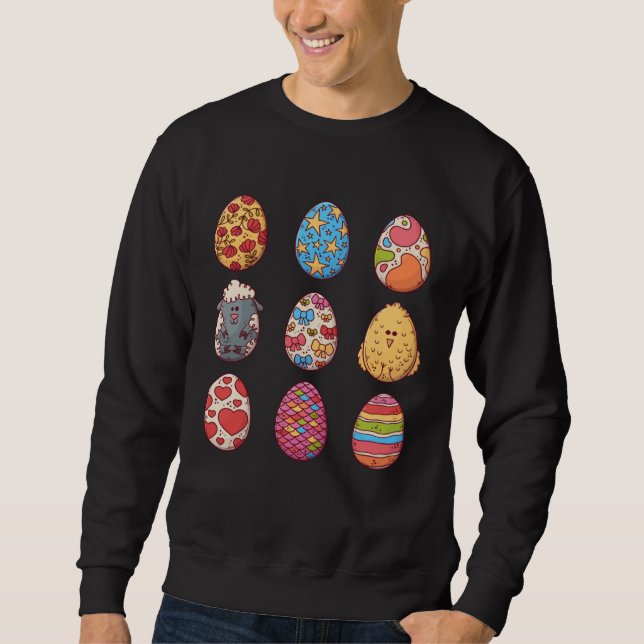 Exotic Bunny Eggs Costume Easter Day Boys Girls Ki Sweatshirt (Vorderseite)