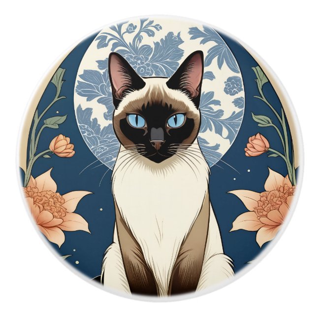 Exotic Cat #1 Keramik Pull Keramikknauf (Vorderseite)