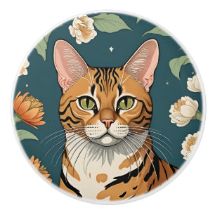 Exotic Cat #8 Keramik Pull Keramikknauf