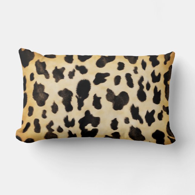 Exotic Cheetah Print Lumbar Throw Kissen (Vorderseite)