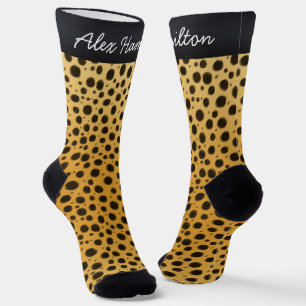 Exotic Cheetah Spots Personalisiertes Wildtier Socken