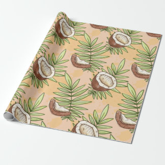 Exotic Coconut Frucht Lover Muster Niedlich Sommer Geschenkpapier