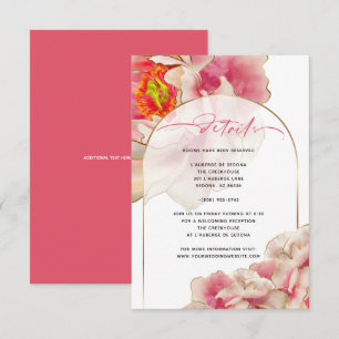 Exotic Coral Rose Peony Details Karte