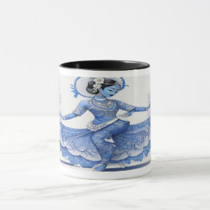 Exotic Dancer in Delft Blue Tasse