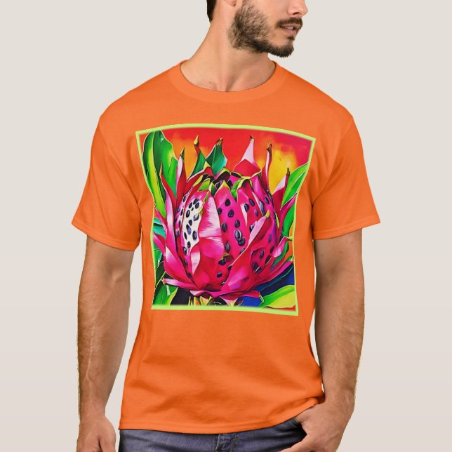 Exotic Dragon Fruit Bloom T-Shirt (Vorderseite)