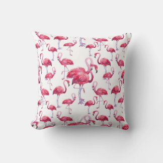 Exotic Flamingo Wassercolor Bird Kissen