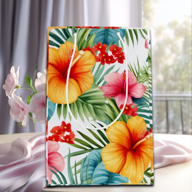 Exotic Floral Hawaiian Mittlere Geschenktüte (Von Creator hochgeladen)