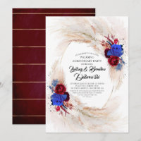 Exotic Floral Pampas Grass Hochzeit Jahrestag