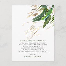 Exotic Foliage tropical Danke Postkarte