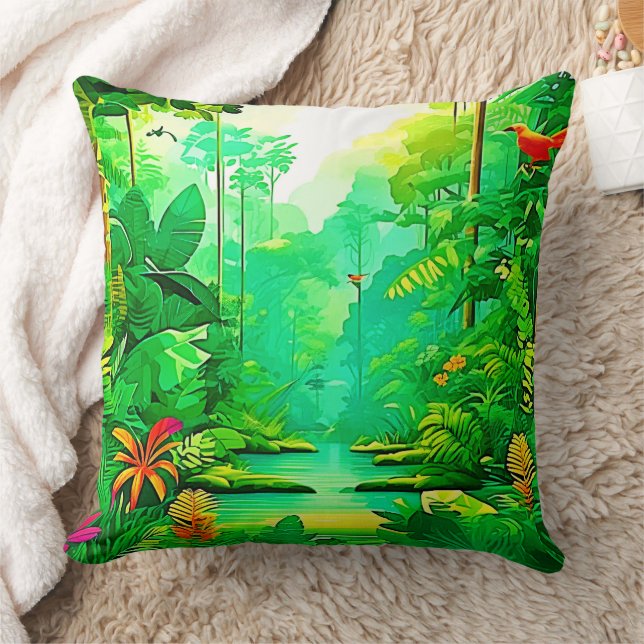 Exotic Forest Design Kissen (Decke)