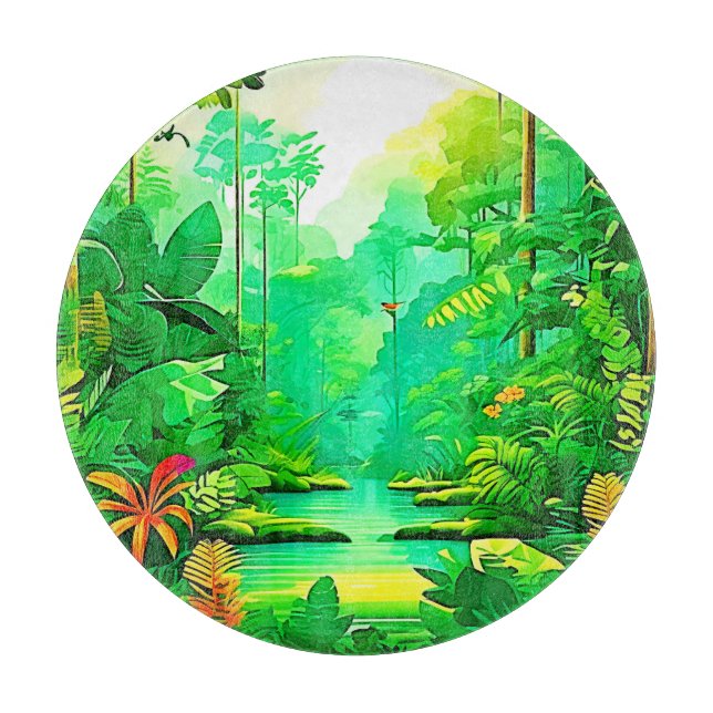 Exotic Forest Design Schneidebrett (Vorderseite)