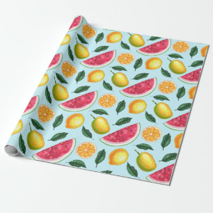 Exotic Frucht Pattern Wrapping Paper Geschenkpapier