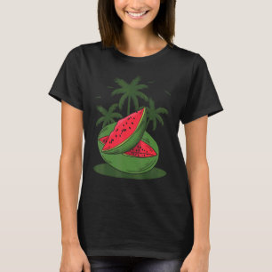 Exotic Frucht Tropical Summer Vibes Palmen Trees W T-Shirt