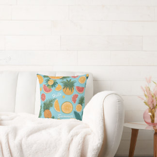 Exotic Fruit Blumenmuster. Hallo Sommer. Kissen