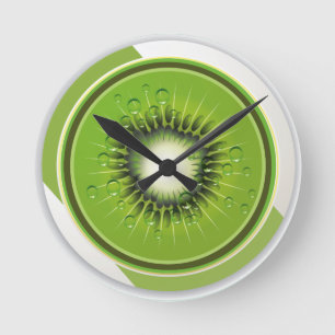 Exotic Fruit Kiwi Wall Clock Runde Wanduhr