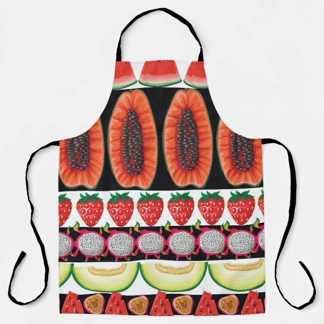 Exotic Fruits Trendy Seamless Muster Schürze (Vorderseite)