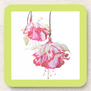 Exotic Fuchsias auf einem Untersetzer-Set Getränkeuntersetzer