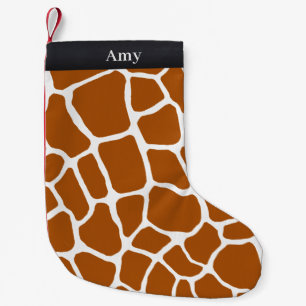 Exotic Giraffe Spots Personalisierte Tierdrucke Kleiner Weihnachtsstrumpf