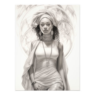 Exotic Girl auf einem Sofa Fotodruck