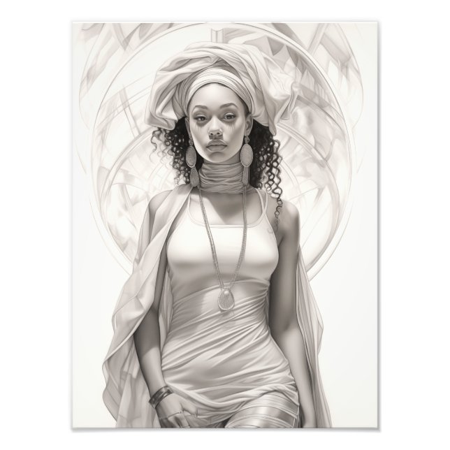 Exotic Girl auf einem Sofa Fotodruck (Vorne)