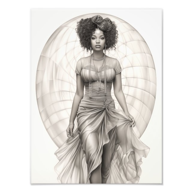 Exotic Girl auf einem Sofa Fotodruck (Vorne)