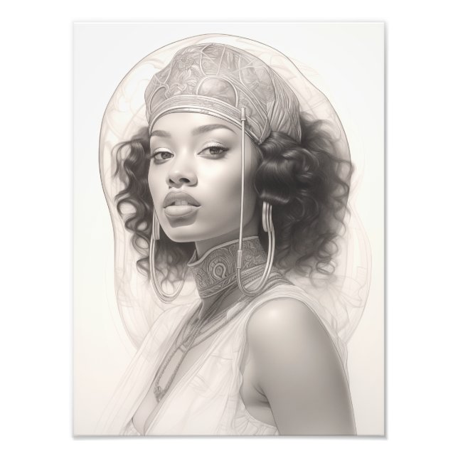 Exotic Girl auf einem Sofa Fotodruck (Vorne)