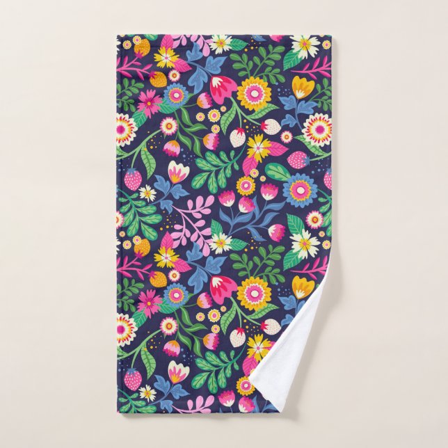 Exotic Hand Painted Floral Pattern-48330 Handtuch (Handtuch)