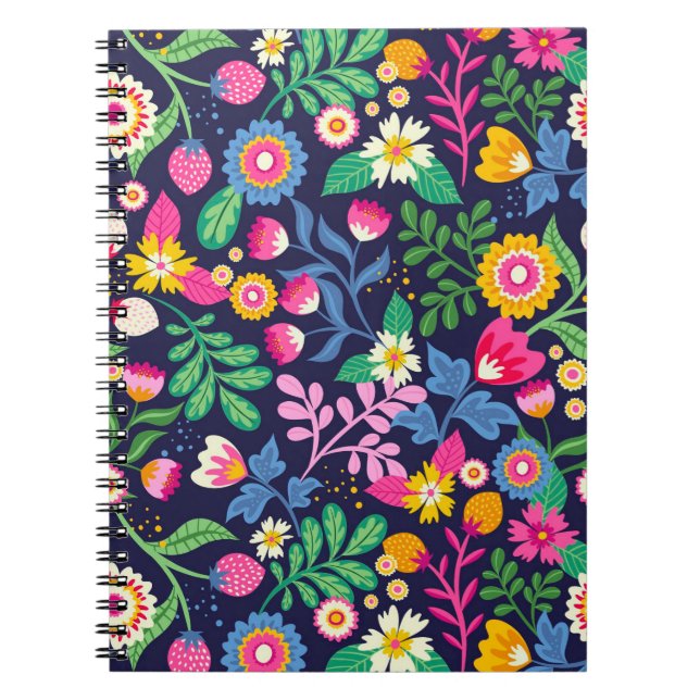 Exotic Hand Painted Floral Pattern-48330 Notizblock (Vorderseite)