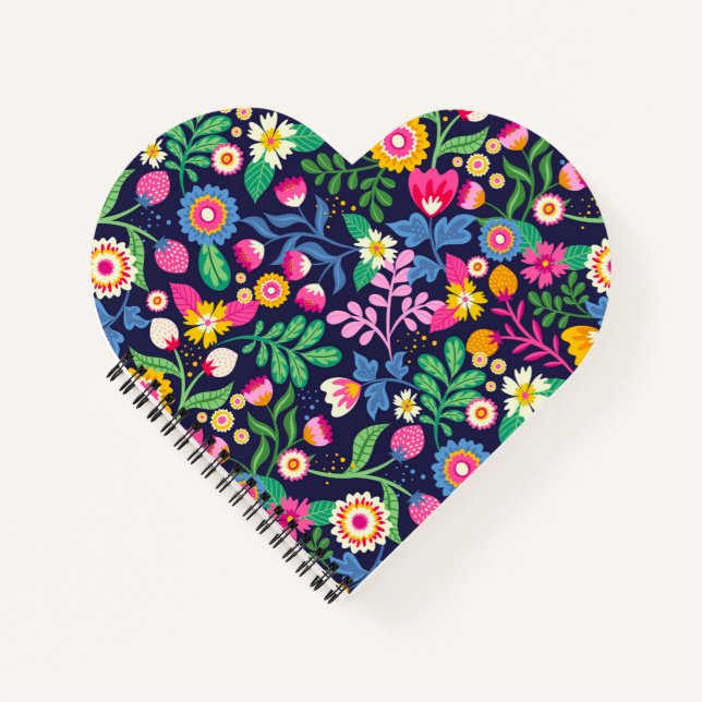 Exotic Hand Painted Floral Pattern-48330 Notizbuch (Vorderseite)