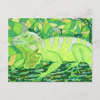 Exotic Iguana Postkarte