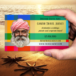 Exotic India Reiseagentur Foto Visitenkarte
