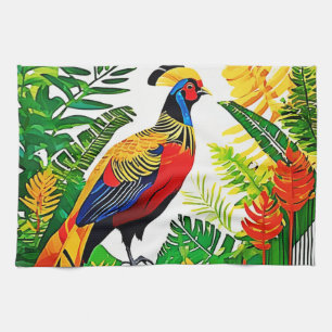Exotic Jungle Pheasant Geschirrtuch
