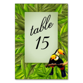 Exotic Jungle Toucan Tischnummer