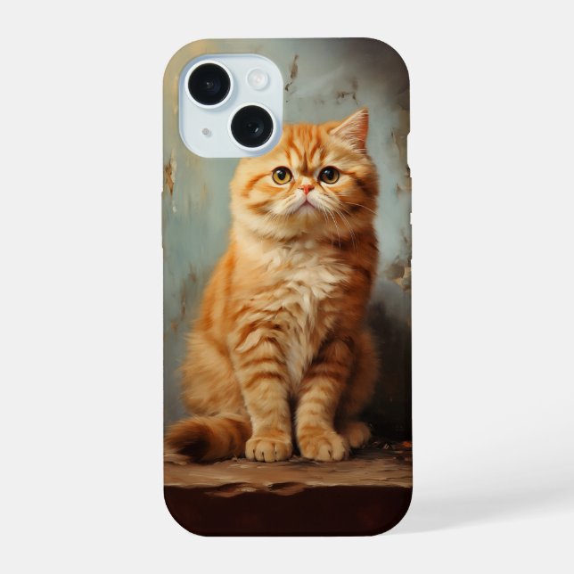 Exotic Kurzhaarkatze iPhone 15 Hülle (Rückseite)