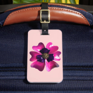Exotic Lila Orchid Pansy Blossom MOD Blume 60er Gepäckanhänger