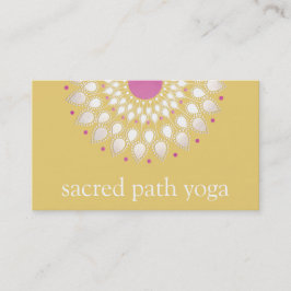 Exotic Lotus Yellow Floral Wellness Therapeut Visitenkarte