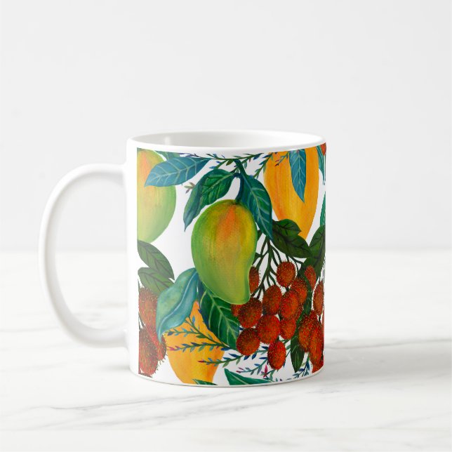Exotic Mango: Sommer nahtlos Kaffeetasse (Links)