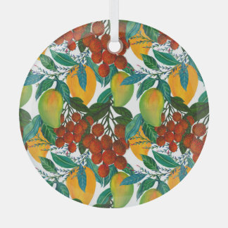Exotic Mango: Sommer nahtlos Ornament Aus Glas